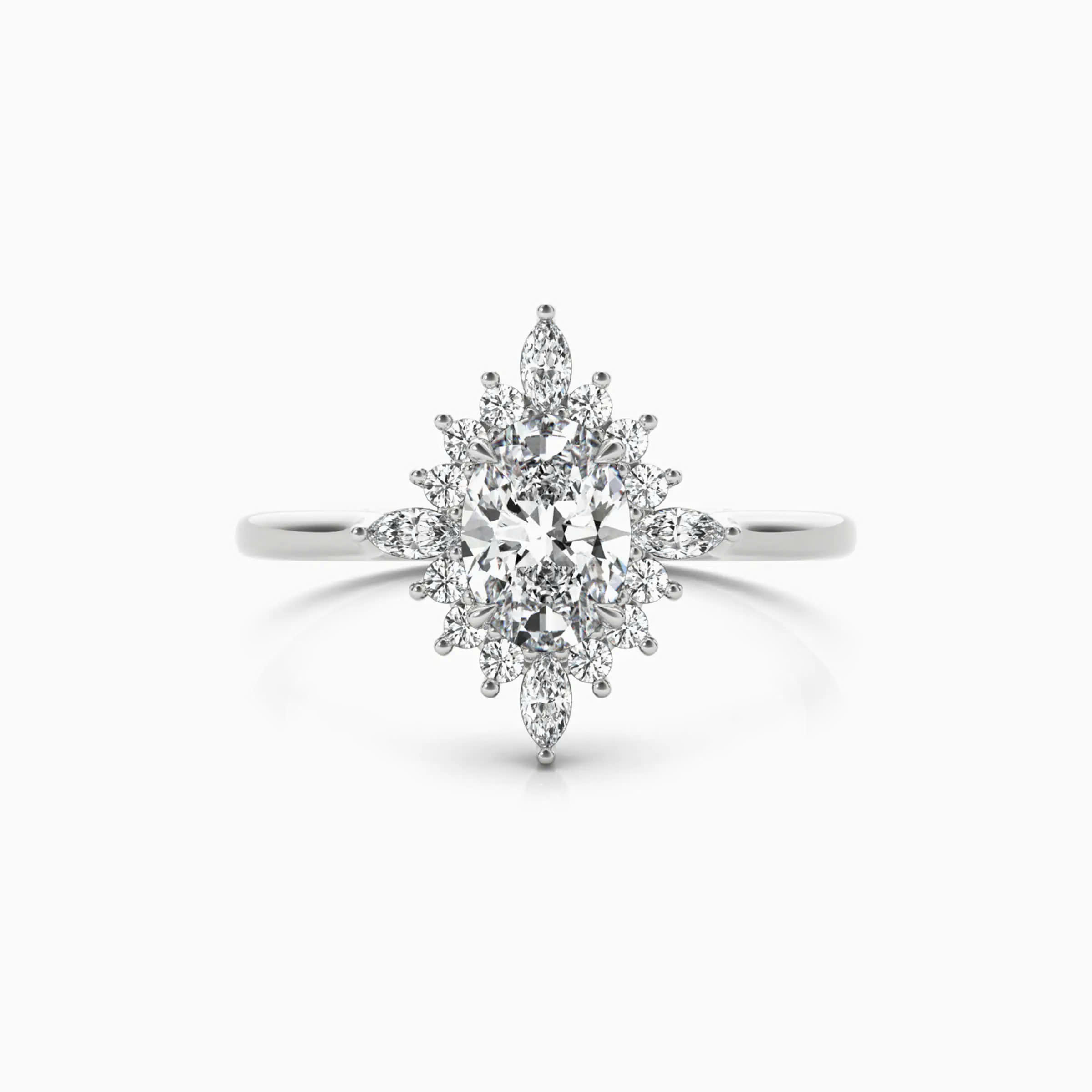 Nhẫn cầu hôn Queen Halo - ERBJ066