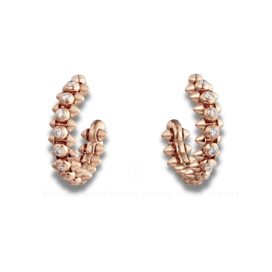 Bông Tai Clash Diamond Paved 18K EBDWHRS004CAR