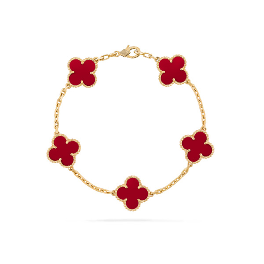 Lắc Tay Sweet Alhambra 5 Motifs 9mm 18K BBD001-VCA