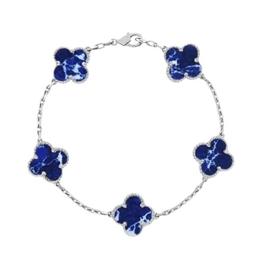 Lắc tay Vintage Alhambra Pietersite 5 motifs 15mm 18K BBD007-VCA