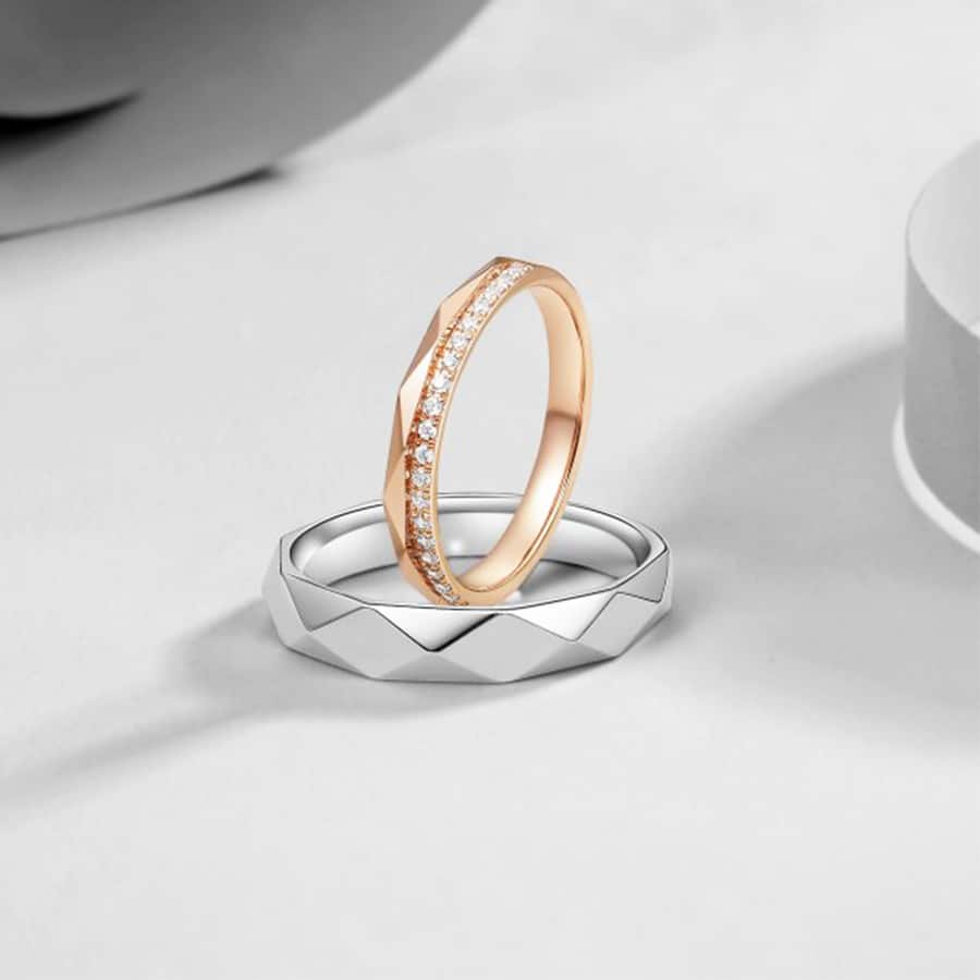Nhẫn Cưới Amour Rose-White Gold Band - WRBJ011
