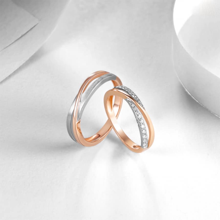 Nhẫn Cưới Dreamy Love Rose-White Gold - WRBJ019