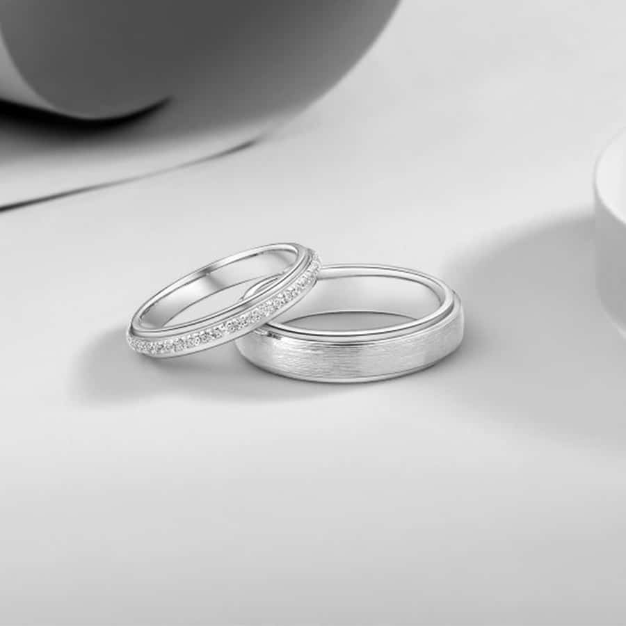 Nhẫn Cưới Eternity White Gold Band - WRBJ012