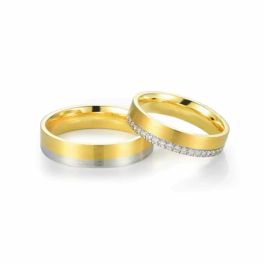 Nhẫn Cưới Loyal Love Rose-Yellow Band - WRBJ025