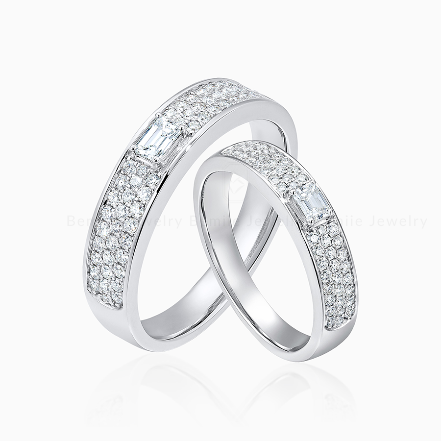 Nhẫn Cưới Emerald Faithfull Band - WRBJ004