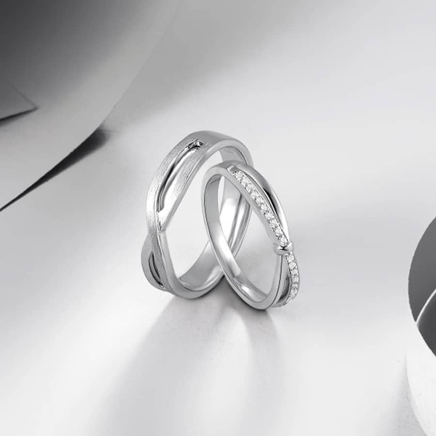 Nhẫn Cưới Sweet Knot White Gold Band - WRBJ015