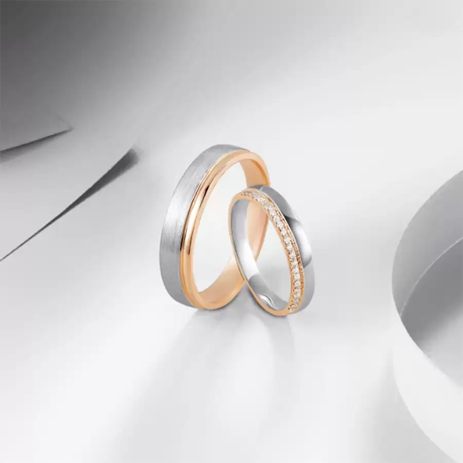 Nhẫn Cưới Timeless Love Rose-White Gold - WRBJ026
