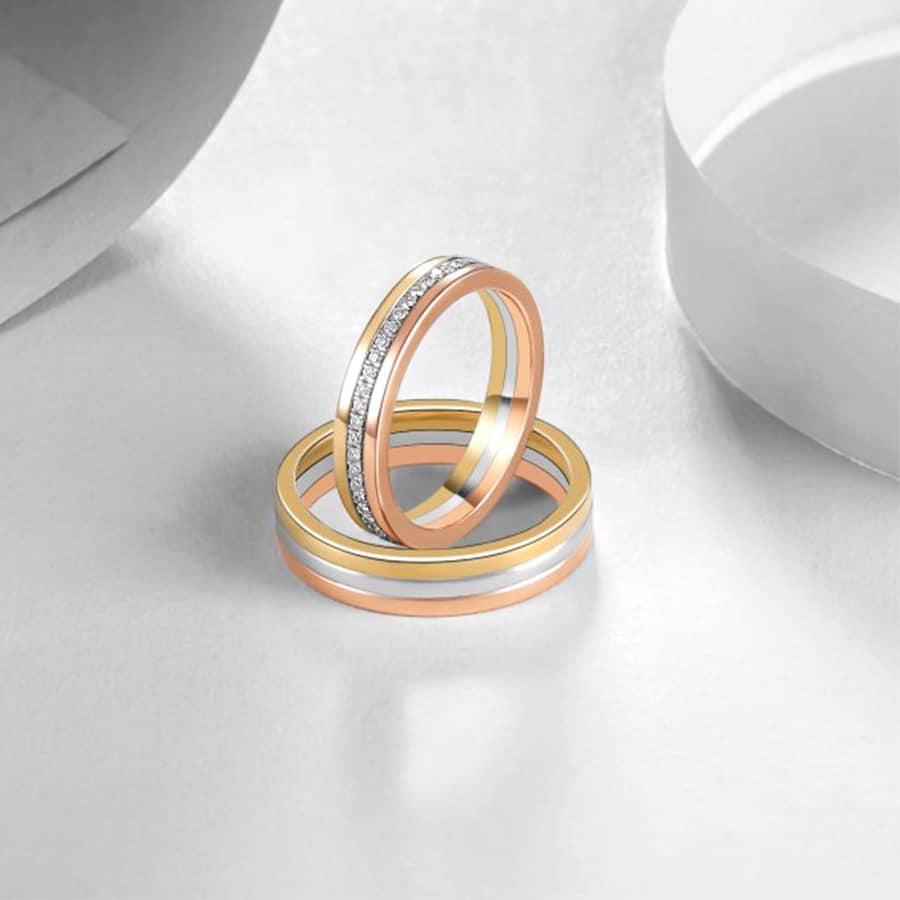 Nhẫn Cưới Trinity Style Band - WRBJ017