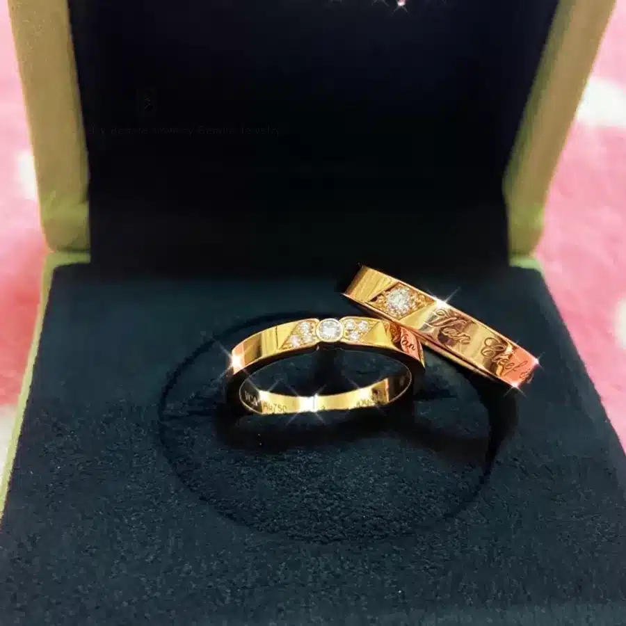 Nhẫn Cưới Kim Cương Tự Nhiên Toujours Signature Etoiles 18K - WRBD-HK008-VCA