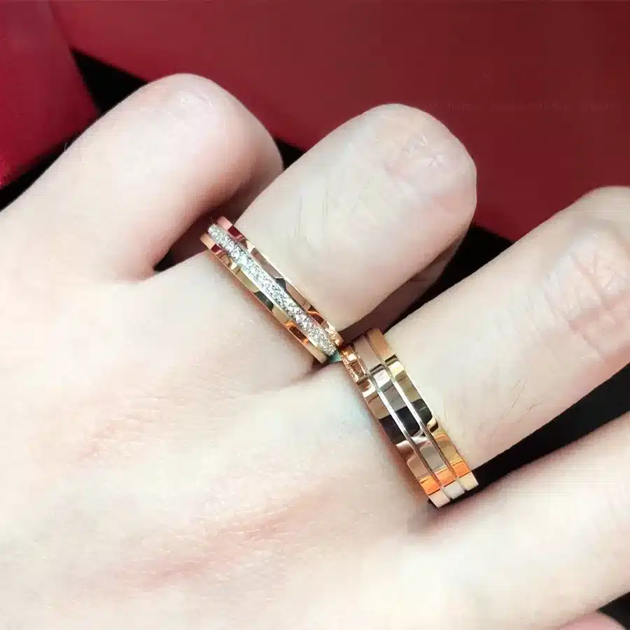 Nhẫn Cưới Kim Cương Tự Nhiên Vendôme 18K WRBD005CAR