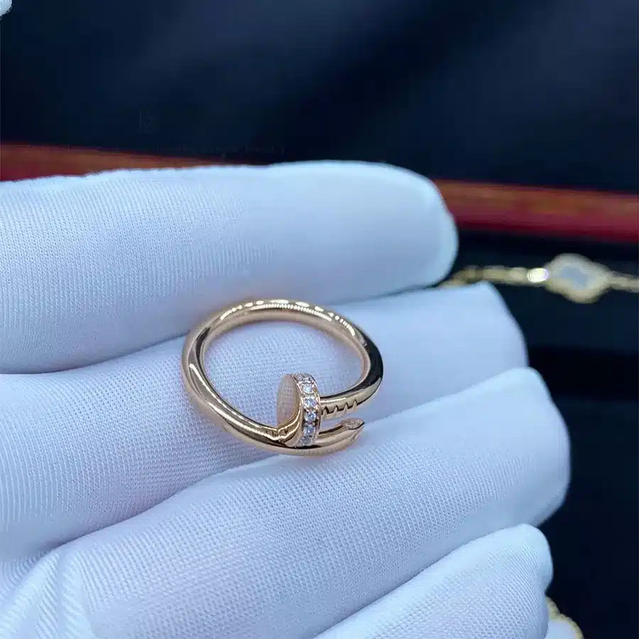 Nhẫn Juste Un Clou Diamond Pave 18K RBDRS009CAR