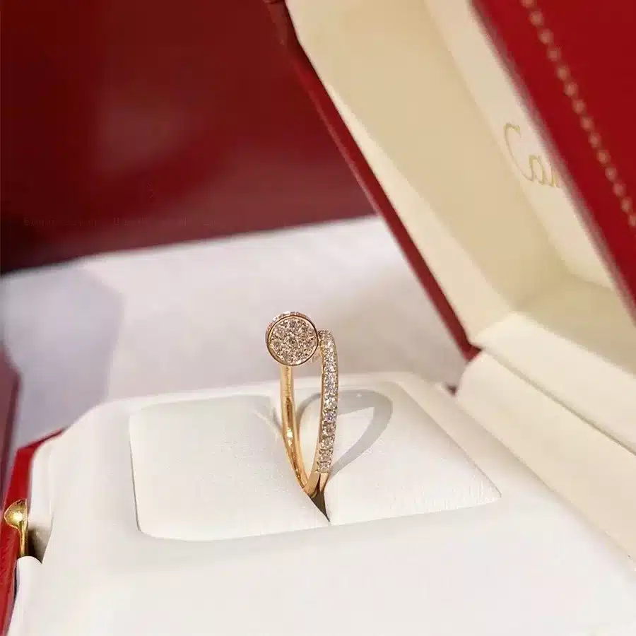 Nhẫn Juste Un Clou Half Diamond Pave 18K RBDRS010CAR