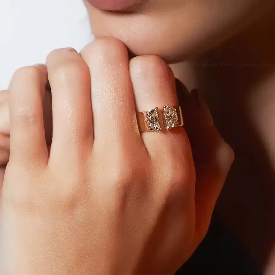 Nhẫn Kim Cương Two-Stone Baguette Lucky Gap RBJBG013 (Sao chép)