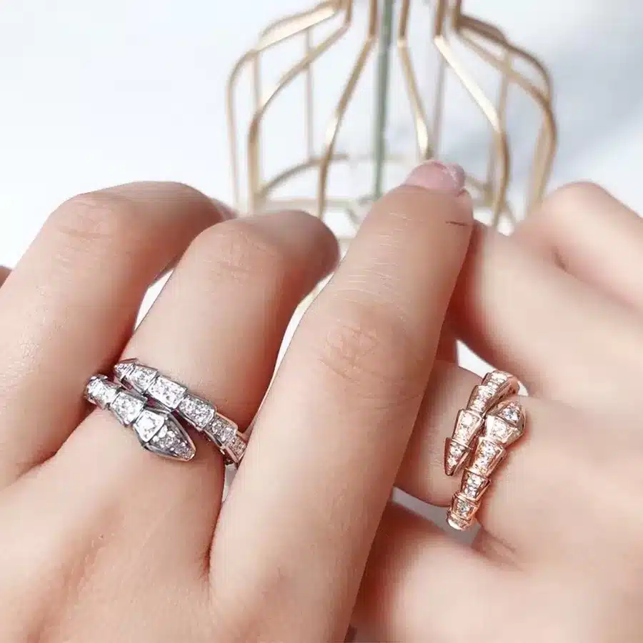 Nhẫn Serpenti Viper Rắn Hở Small Model 18K RBDRS001BVL