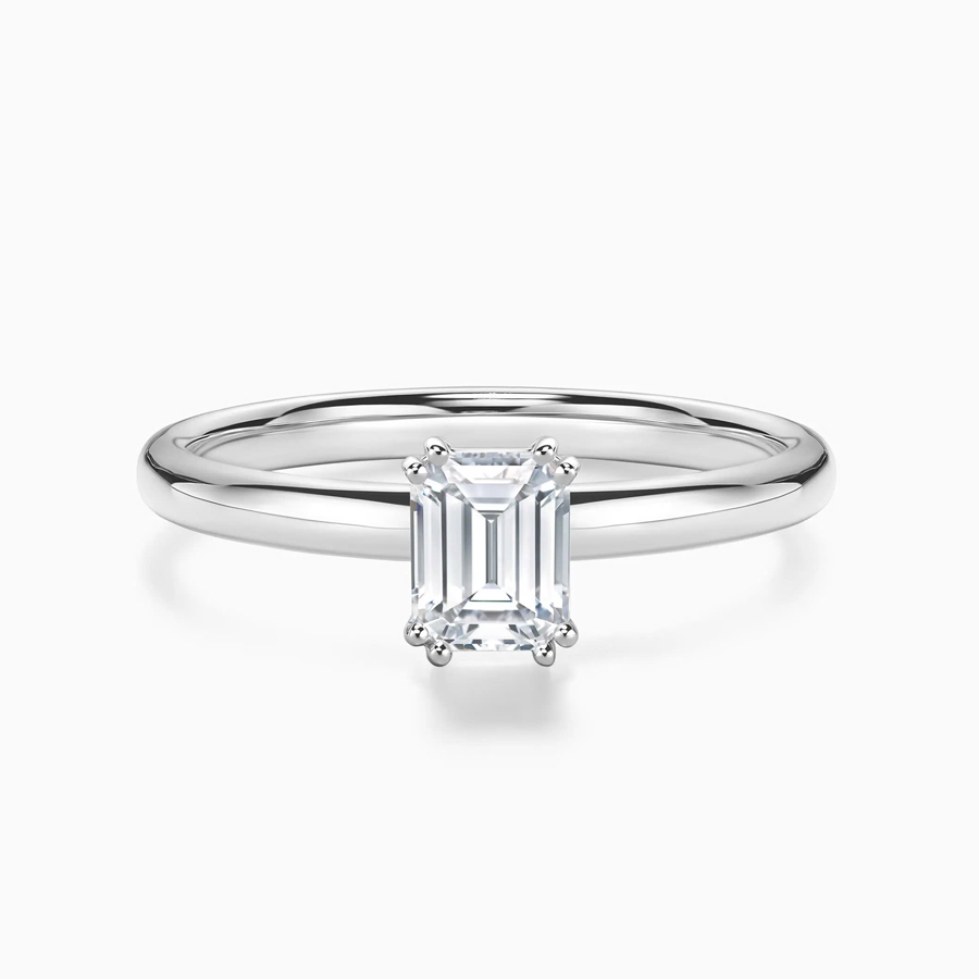 Nhẫn cầu hôn Emerald Solitaire Double Prong - ERBD016-LD