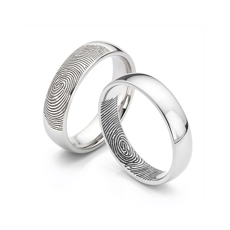 Nhẫn cưới in vân tay Just Only Us - WRBJ003-G