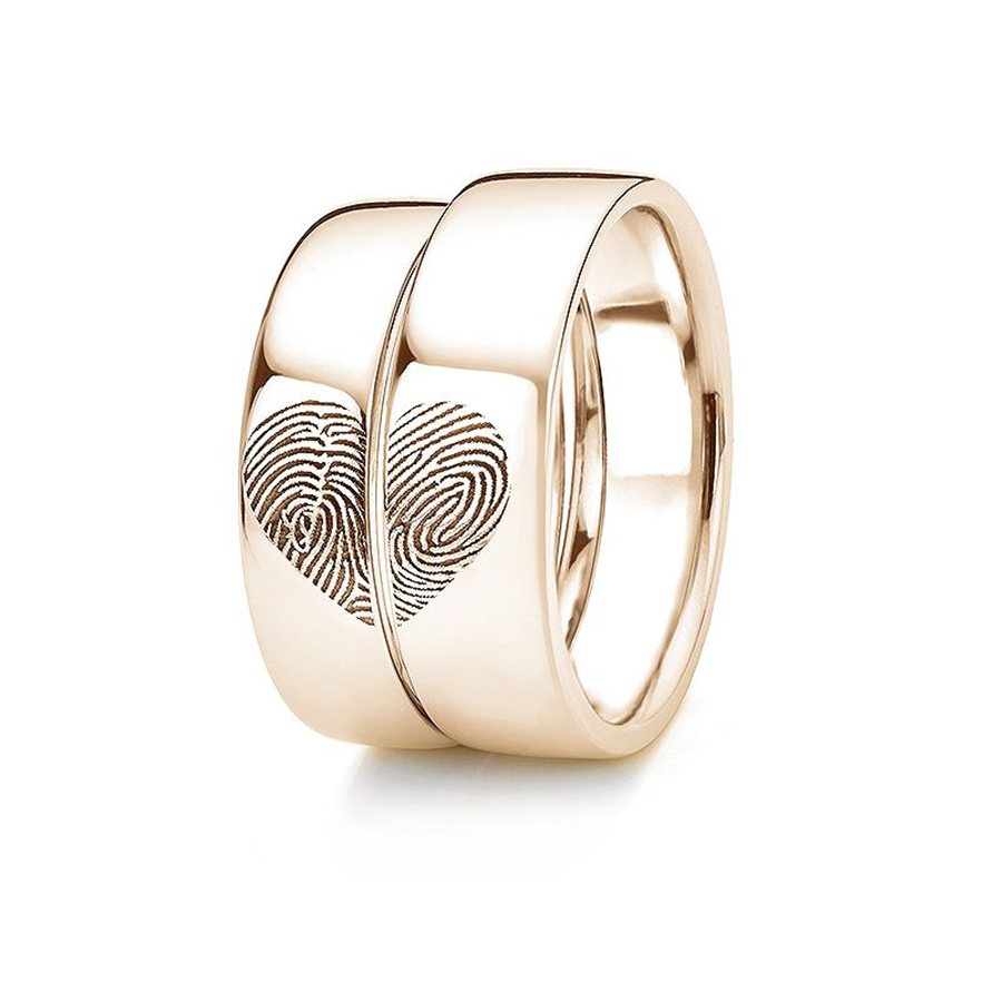 Nhẫn cưới in vân tay The Sweet Heart - WRBJ008-G