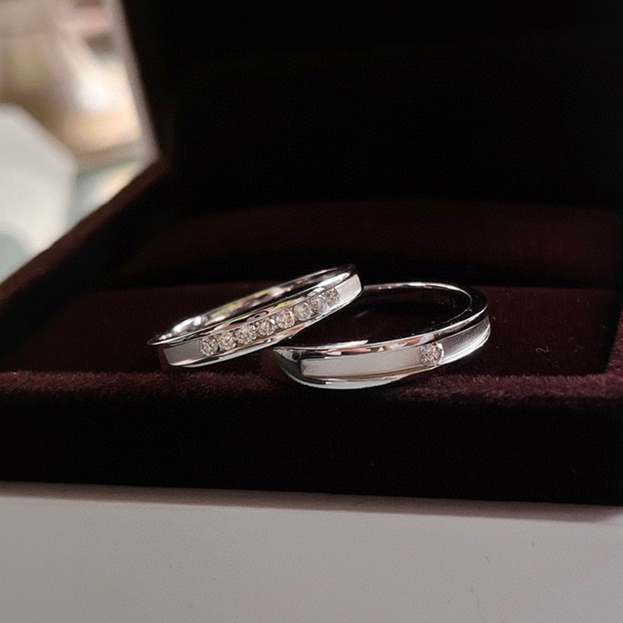 Nhẫn cưới kim cương Eternity My Queen 18K - WRBD-HK014