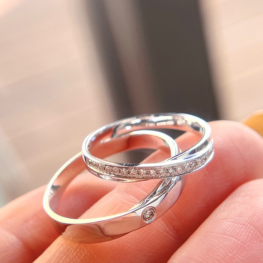 Nhẫn cưới kim cương Eternity The Only 18K - WRBD-HK011