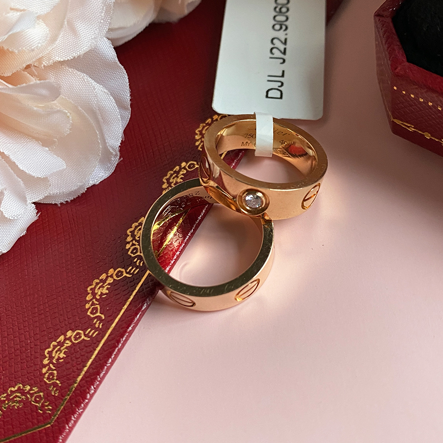 Nhẫn cưới kim cương Love Wedding 18K - WRBD-HK011-CAR