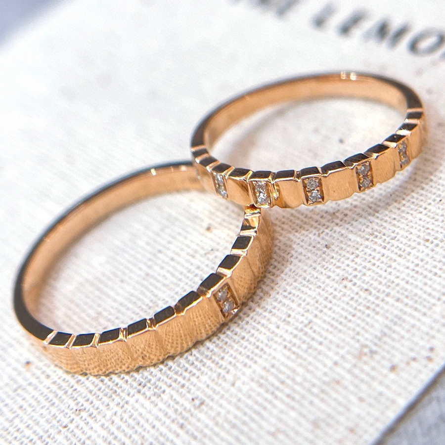 Nhẫn cưới kim cương Step of Love 18K - WRBD-HK016