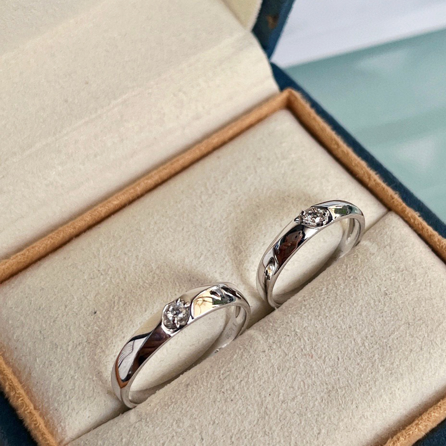 Nhẫn cưới kim cương tự nhiên Understanding 18K - WRBD-HK022