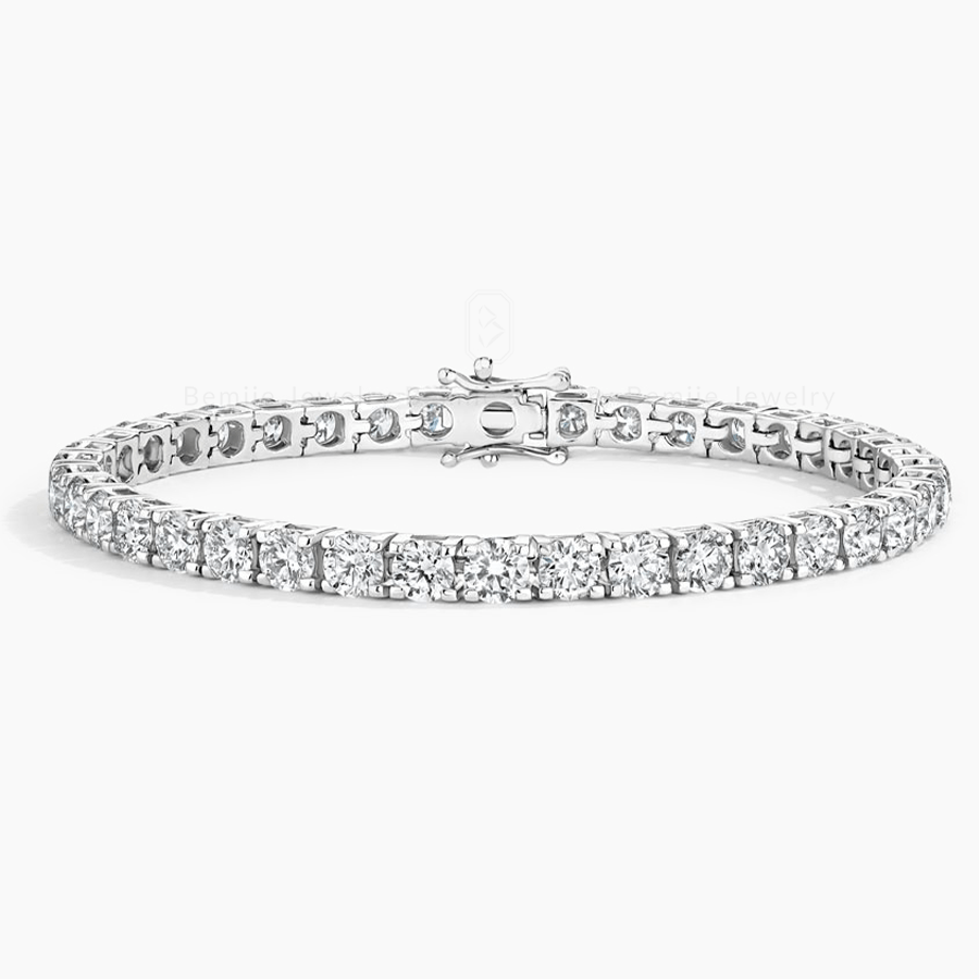 Lắc Tay Nữ Kim Cương Moissanite Round Tennis Classic BBJWHRS4.0TE