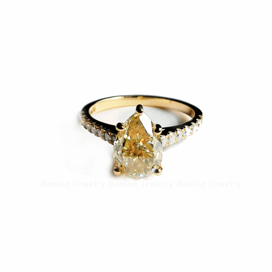 Nhẫn Nữ Light Champagne Pear Solitaire - RBJ013