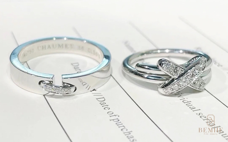 Mẫu nhẫn cưới hiện đại với thiết kế độc đáo, nhiều góc cạnh phá cách