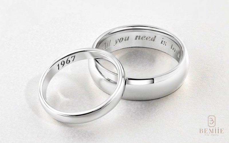 Mẫu nhẫn khắc họa lời gửi gắm yêu thương dành cho nửa kia