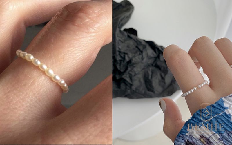Nhẫn ngọc trai xỏ hạt – sáng tạo và tinh tế trong từng chi tiết, mang đến vẻ đẹp nhẹ nhàng mà nổi bật.