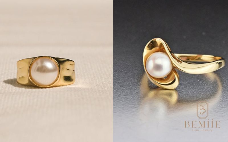 Mẫu nhẫn ngọc trai đôi – lựa chọn hoàn hảo cho các cặp đôi yêu sự thanh lịch, thể hiện tình yêu vĩnh cửu qua thiết kế sang trọng.